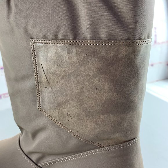 Trotters Chatham Zipper Front Rain Boots Dark Taupe 7 W Vintage - Picture 8 of 12